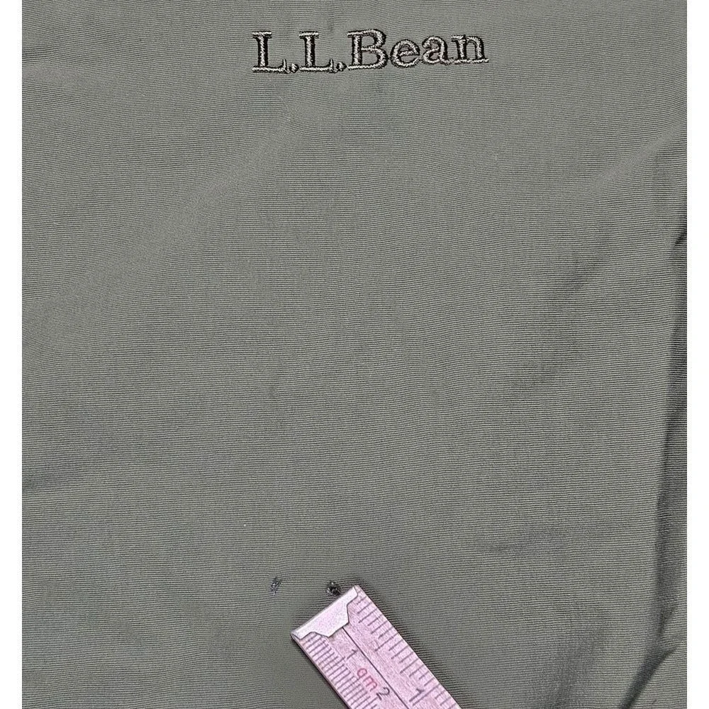 LL Bean Warm-Up Jacket Mens L Green Fleece Lined Polartec Bomber Coat READ FLAWS